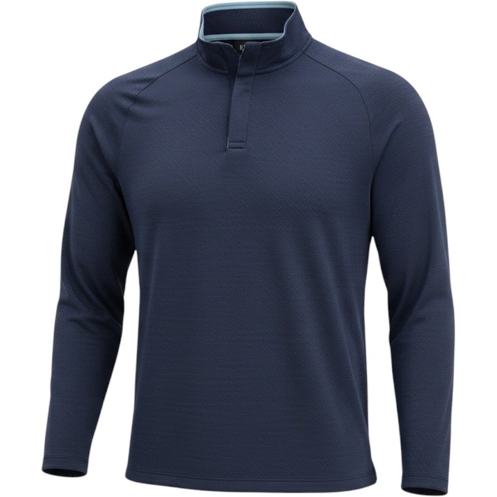 RHONE Mens XL 2024 Clubhouse Pullover Quarter Snap Long Sleeve Navy Blue Golf